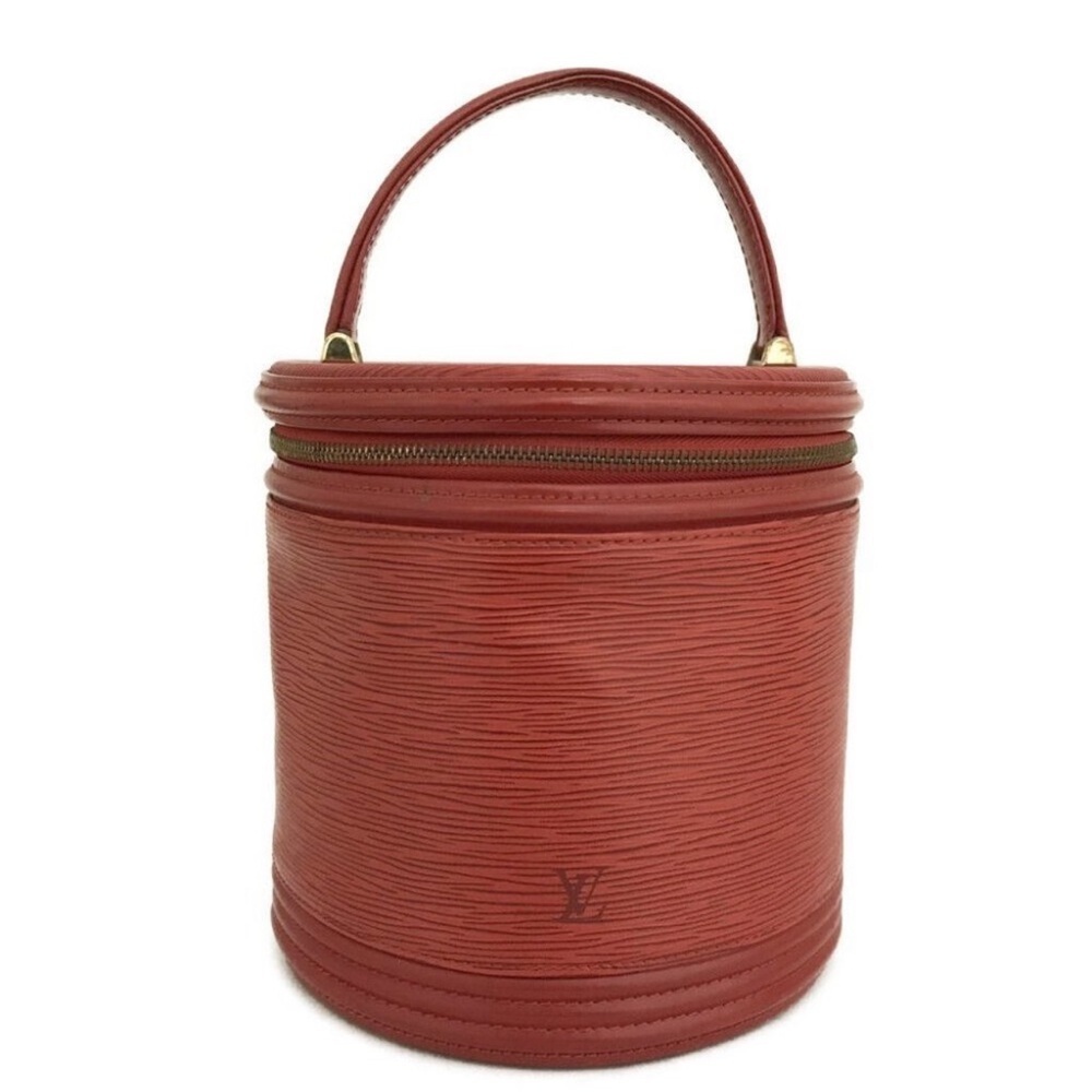 Louis Vuitton LV Epi Cannes Red Leather Cosmetic Vanity Handbag